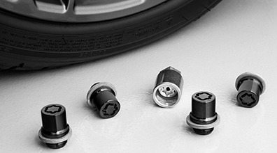 Seguros para ruedas de aleación - negro cromado