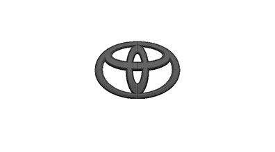 Revestimiento para emblema negro con el logo de Toyota