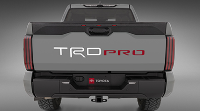 TRD Pro Bed Lettering:  Reflective Silver & Red